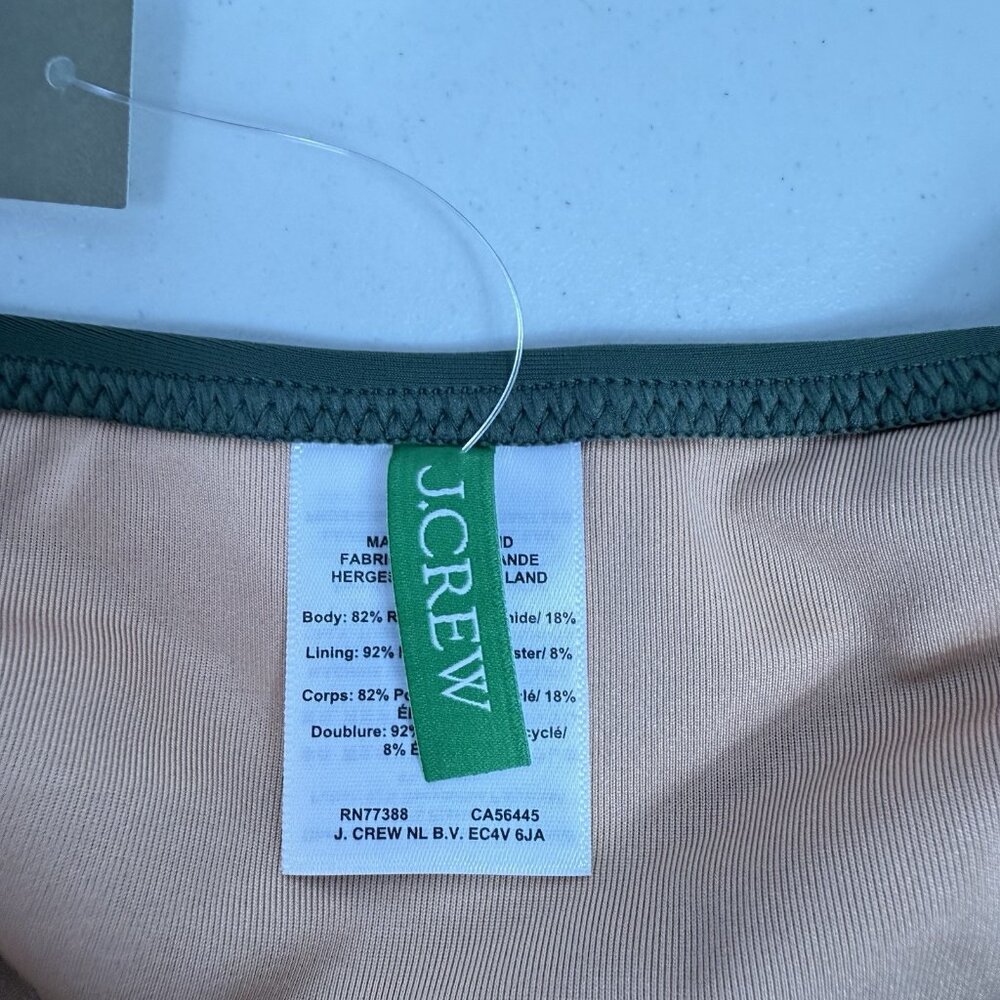 J.Crew High Leg Bikini Bottom Green Swim Beach Plus Size Small NWT BP209 - Picture 4 of 6